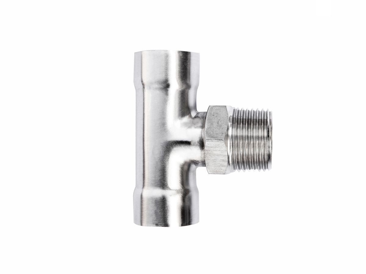 外螺紋三通轉換接頭承插焊不銹鋼管件